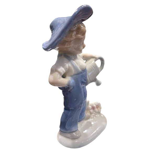 Vintage LEGO Japan Porcelain Boy with Watering Can Flower Figurine 4.75" Tall - Picture 9 of 12